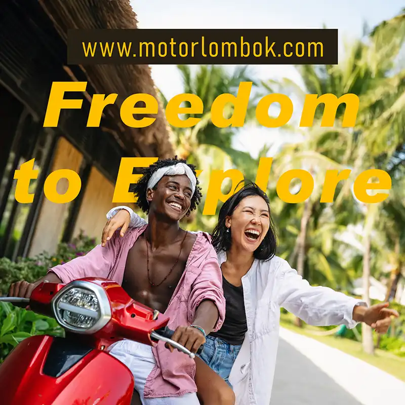 pelanggan sewa motor di lombok menyewa motor merah